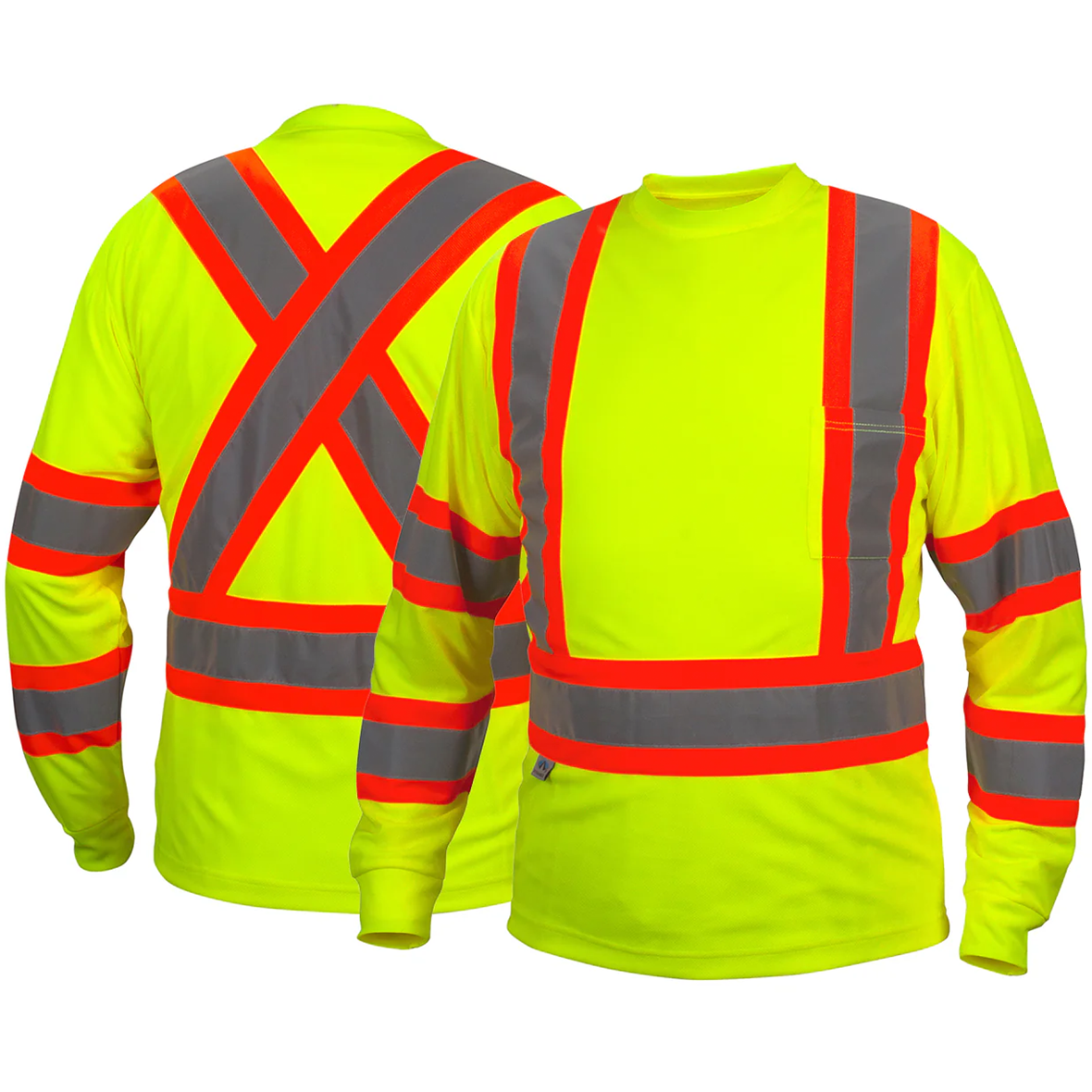 Pyramex RCLTS3110 Type R Class 3 X-Back Two-Tone Long Sleeve Safety Shirt