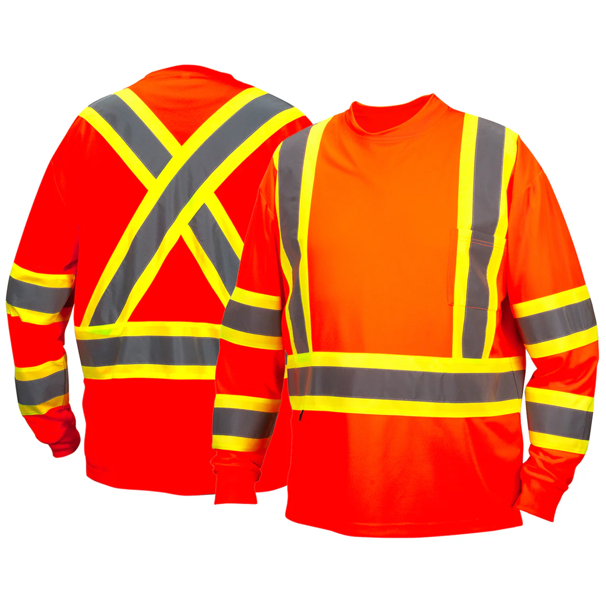 Pyramex RCLTS3110 Type R Class 3 X-Back Two-Tone Long Sleeve Safety Shirt