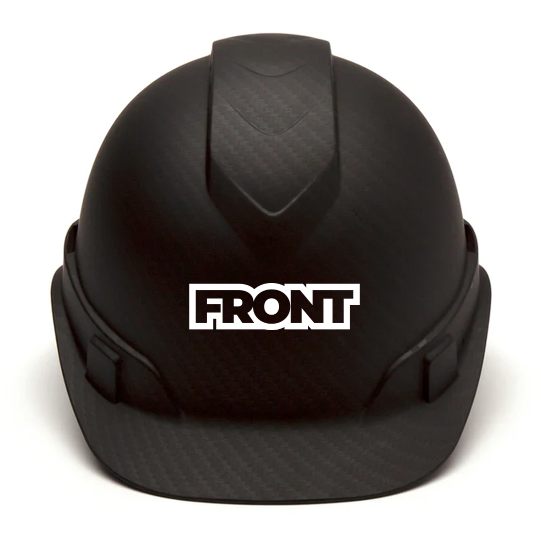 Pyramex® Ridgeline® Hydro Dipped Cap Style Hard Hat - Shiny Black | Indiana Safety And Supply Company