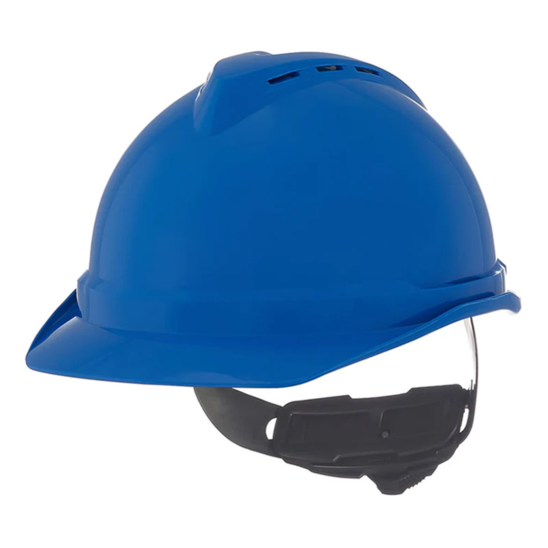MSA V-Gard 500 Fas-Trac III 4-Point Ratchet Vented Hard Hat