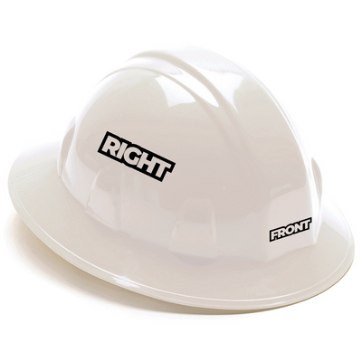 Pyramex SL Series Full Brim Custom Hard Hat 6 pt Ratchet Suspension