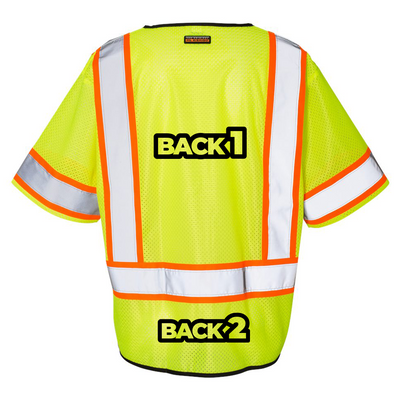 Custom Kishigo Class 3 Type R High-Visibility Mesh Safety Vest – ANSI Compliant, Reflective Stripes, Single Pocket