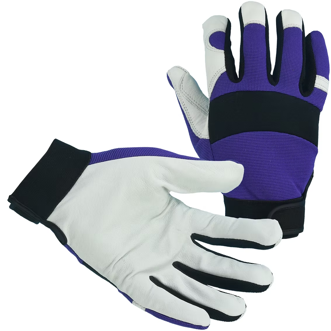 Mechanic's Glove, Pigskin Palm, Spandex Back, Velcro Closure, S-2XL