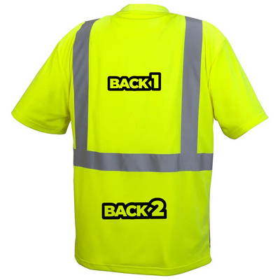 Custom Pyramex RTS2110B Type R Class 2 Black Bottom Safety Shirt - Yellow/Lime