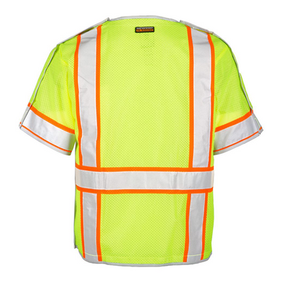 Kishigo ANSI Type R Class 3 Breakaway Safety Vest – High-Visibility, Reflective, 5-Point Breakaway, Zipper Front, Multi-Pocket