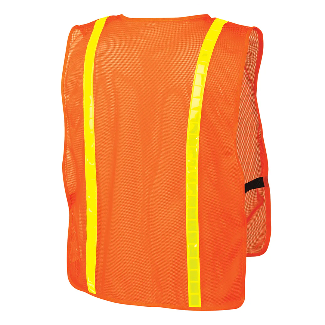 Pyramex RV1 Series Vest Hi-Vis Lime/Orange Value Vest