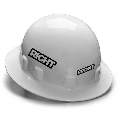 Pyramex SL Series Sleek Shell Custom Full Brim Hard Hat 4-Point Ratchet Suspension