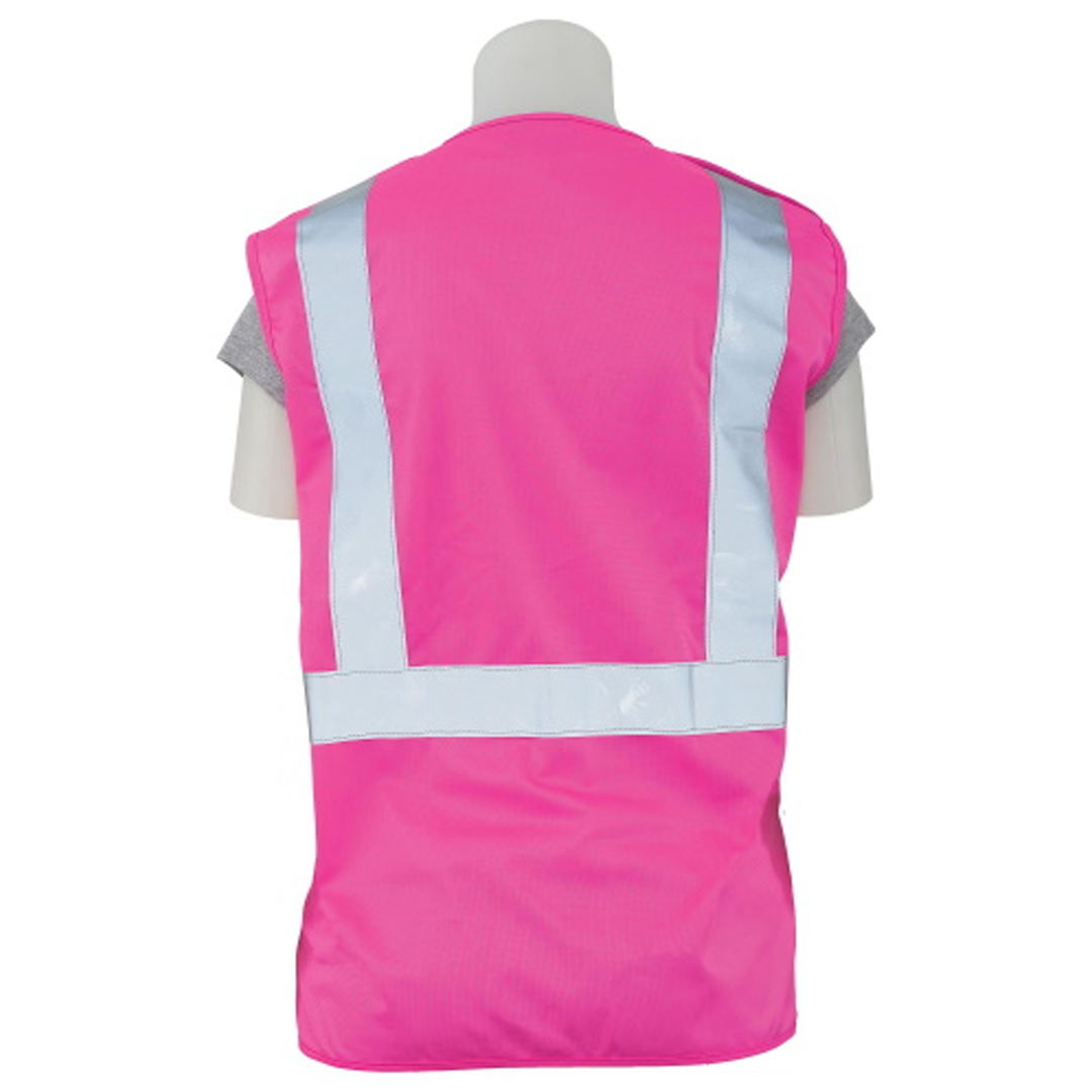 ERB S725 Women Break-Away Vest Non-ANSI, Hi-Viz Pink