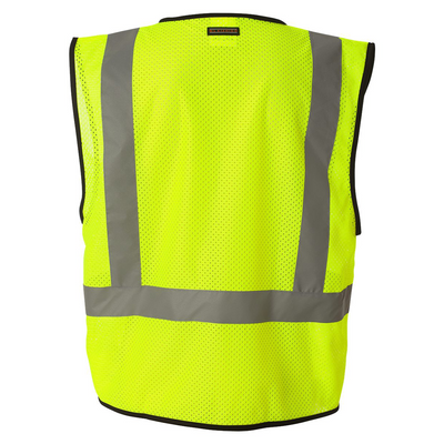 Kishigo ANSI Type R Class 2 Economy Mesh Safety Vest – High-Visibility, Reflective, Hook & Loop Closure, 1 Pocket