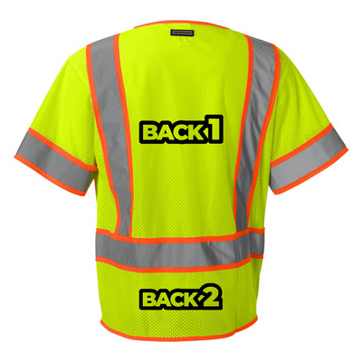 Custom Kishigo ANSI Type R Class 2 Mesh Safety Vest – High-Visibility, Reflective, Zipper Front, 6 Pockets