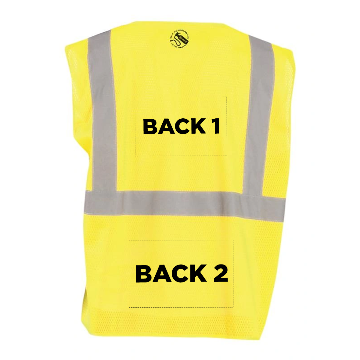 OccuNomix High-Visibility Mesh Zipper Safety Vest – ANSI Class 2, Reflective, Yellow and Orange