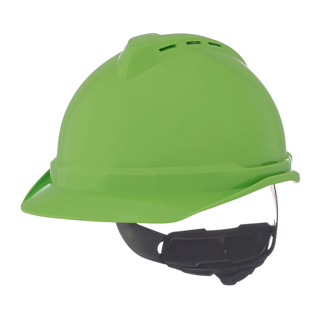 MSA V-Gard 500 Fas-Trac III 4-Point Ratchet Vented Hard Hat