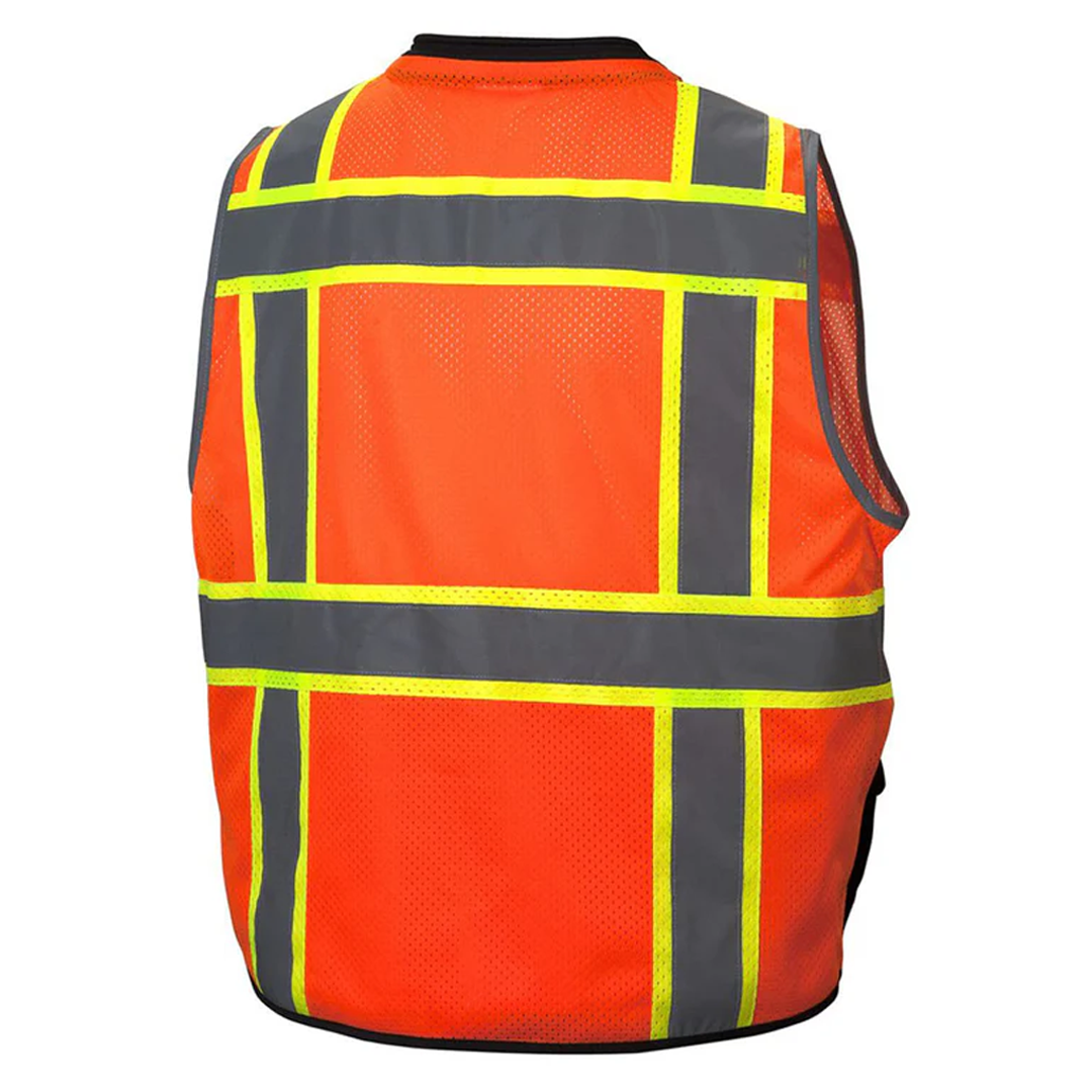 Custom Pyramex RVZ44B Type R Class 2 Hi-Vis Two-Tone Black Bottom Mesh Safety Vest