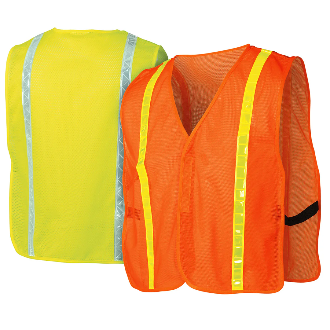 Pyramex RV1 Series Vest Hi-Vis Lime/Orange Value Vest