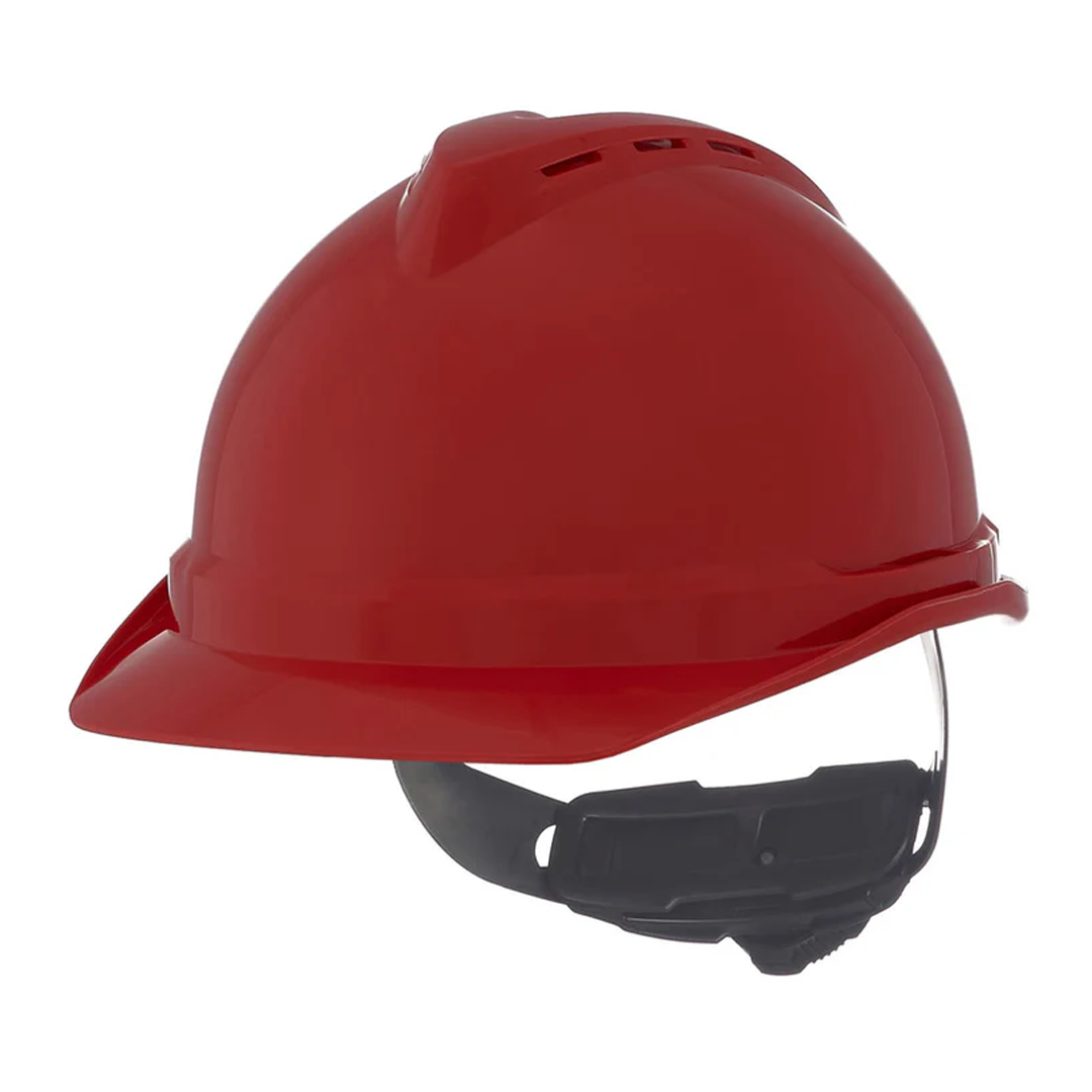 MSA V-Gard 500 Fas-Trac III 4-Point Ratchet Vented Hard Hat