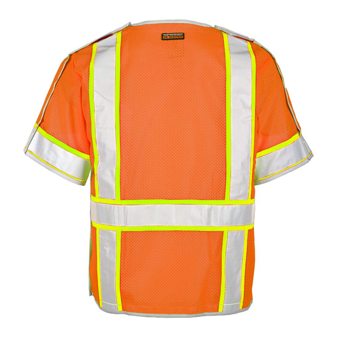 Kishigo ANSI Type R Class 3 Breakaway Safety Vest – High-Visibility, Reflective, 5-Point Breakaway, Zipper Front, Multi-Pocket
