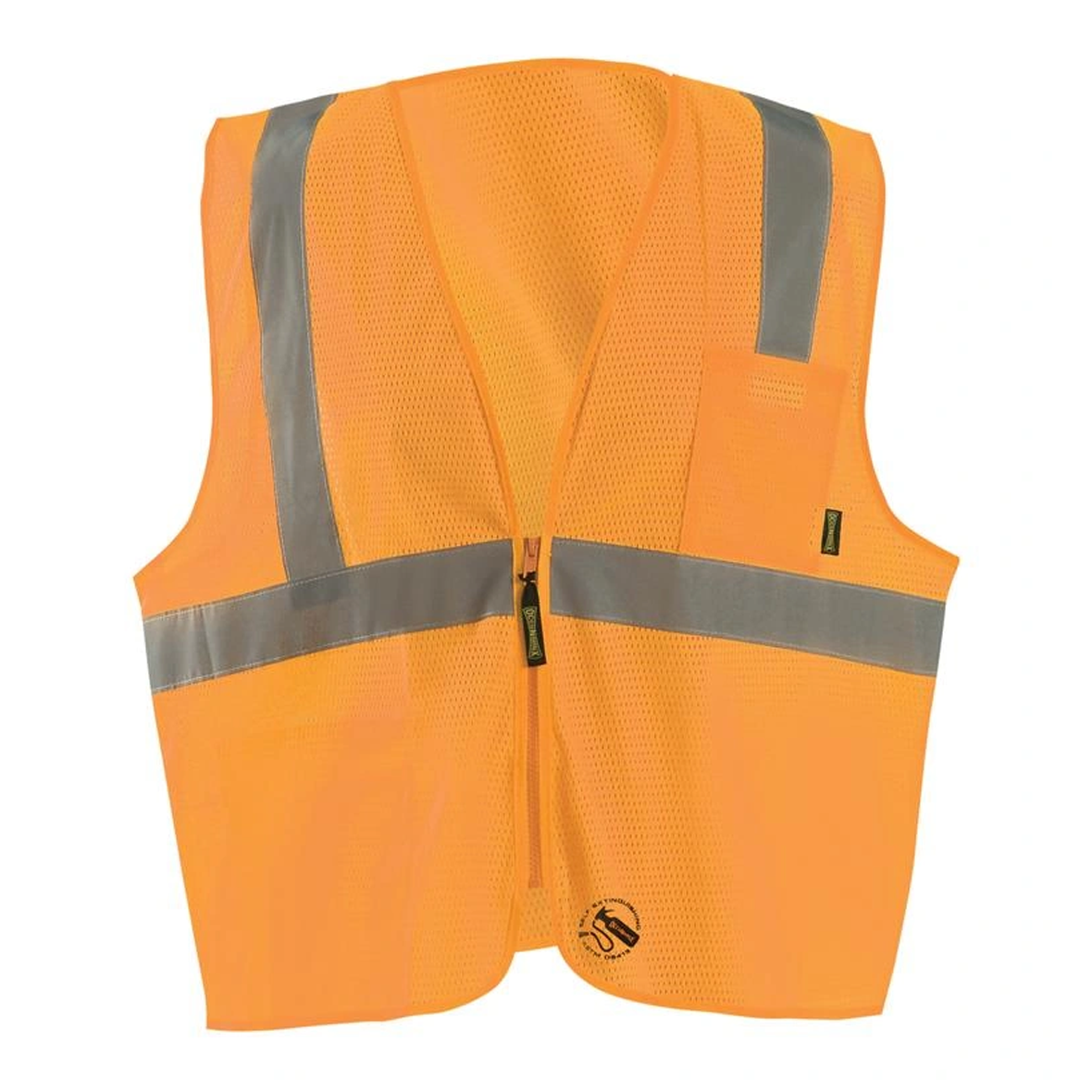 OccuNomix High-Visibility Mesh Zipper Safety Vest – ANSI Class 2, Reflective, Yellow and Orange