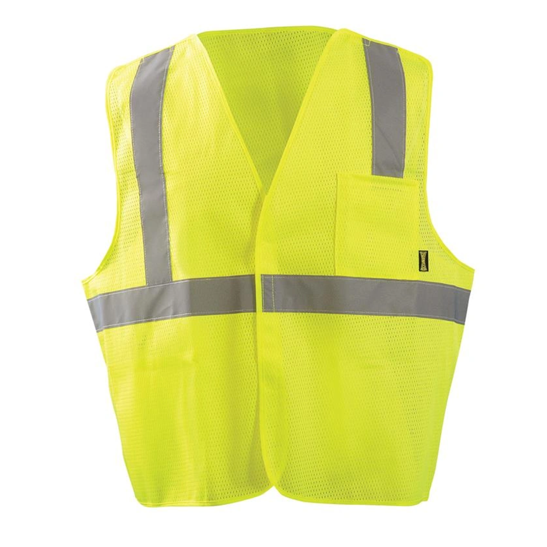 OccuNomix ANSI Class 2 5-Point Breakaway Mesh Safety Vest – Reflective, High-Visibility