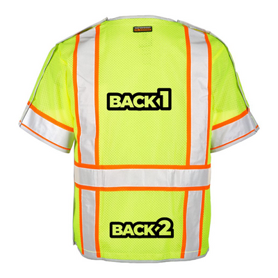 Custom Kishigo ANSI Type R Class 3 Breakaway Safety Vest – High-Visibility, Reflective, 5-Point Breakaway, Zipper Front, Multi-Pocket