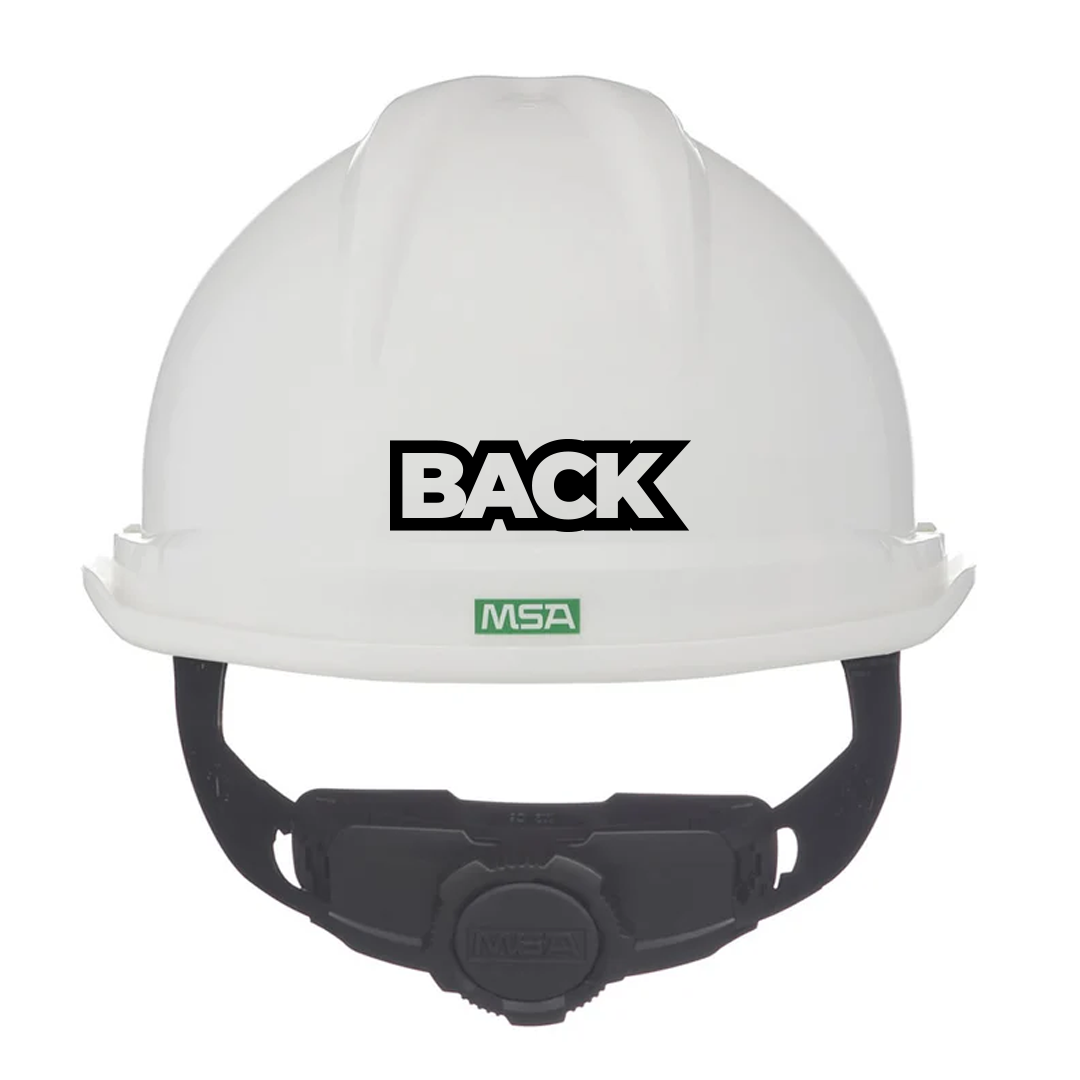 Custom MSA V-Gard 500 Fas-Trac III 4-Point Ratchet Vented Hard Hat