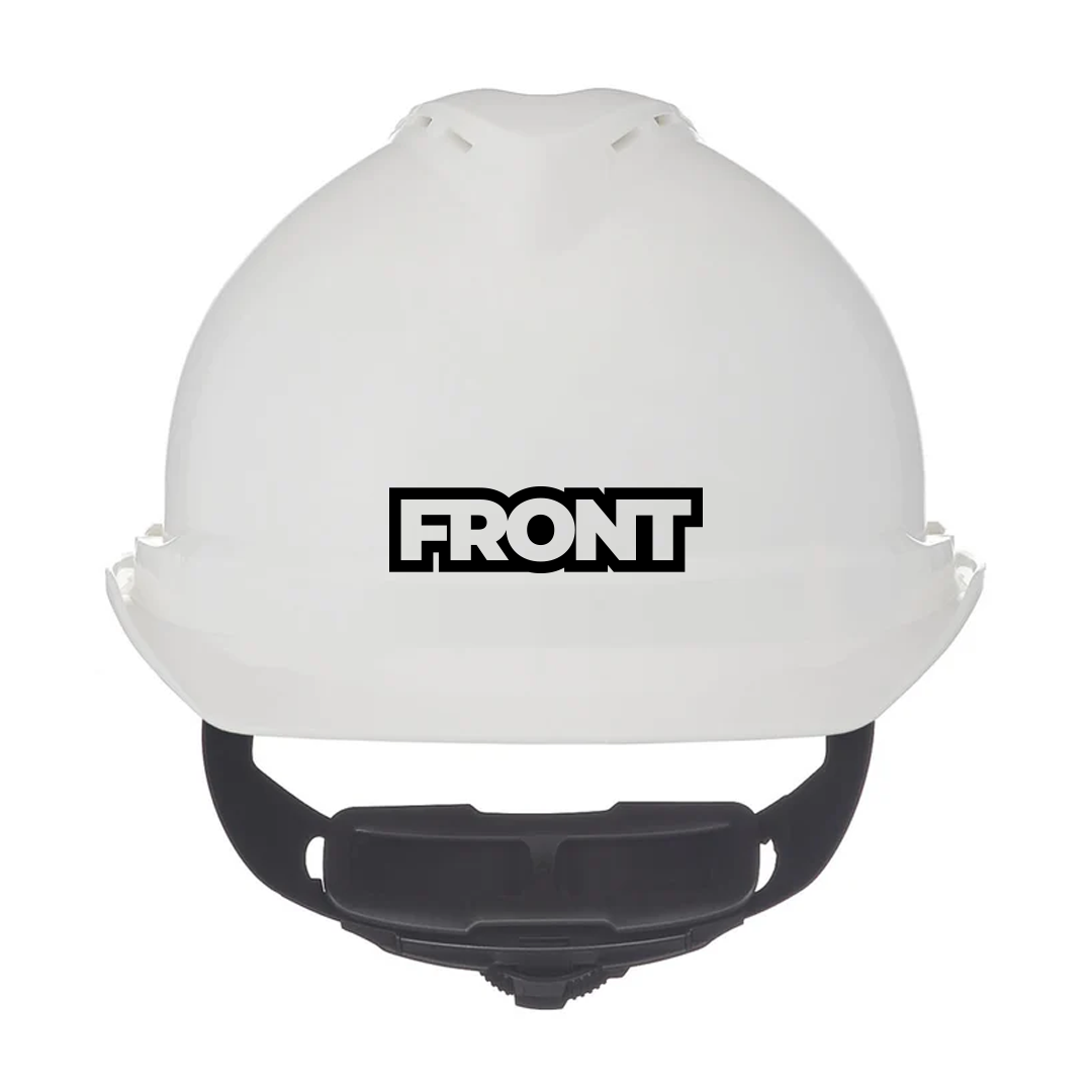 Custom MSA V-Gard 500 Fas-Trac III 6-Point Ratchet Vented Hard Hat