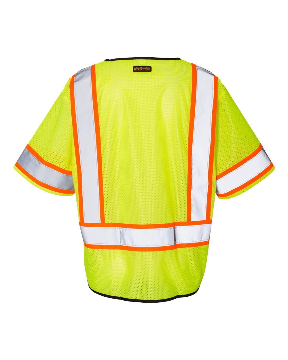 Kishigo Class 3 Type R High-Visibility Mesh Safety Vest – ANSI Compliant, Reflective Stripes, Single Pocket