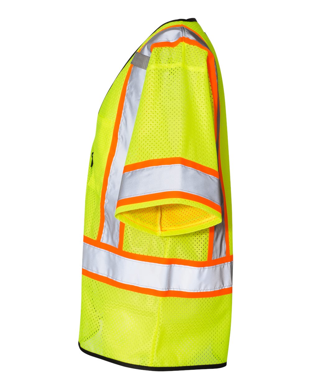 Kishigo Class 3 Type R High-Visibility Mesh Safety Vest – ANSI Compliant, Reflective Stripes, Single Pocket