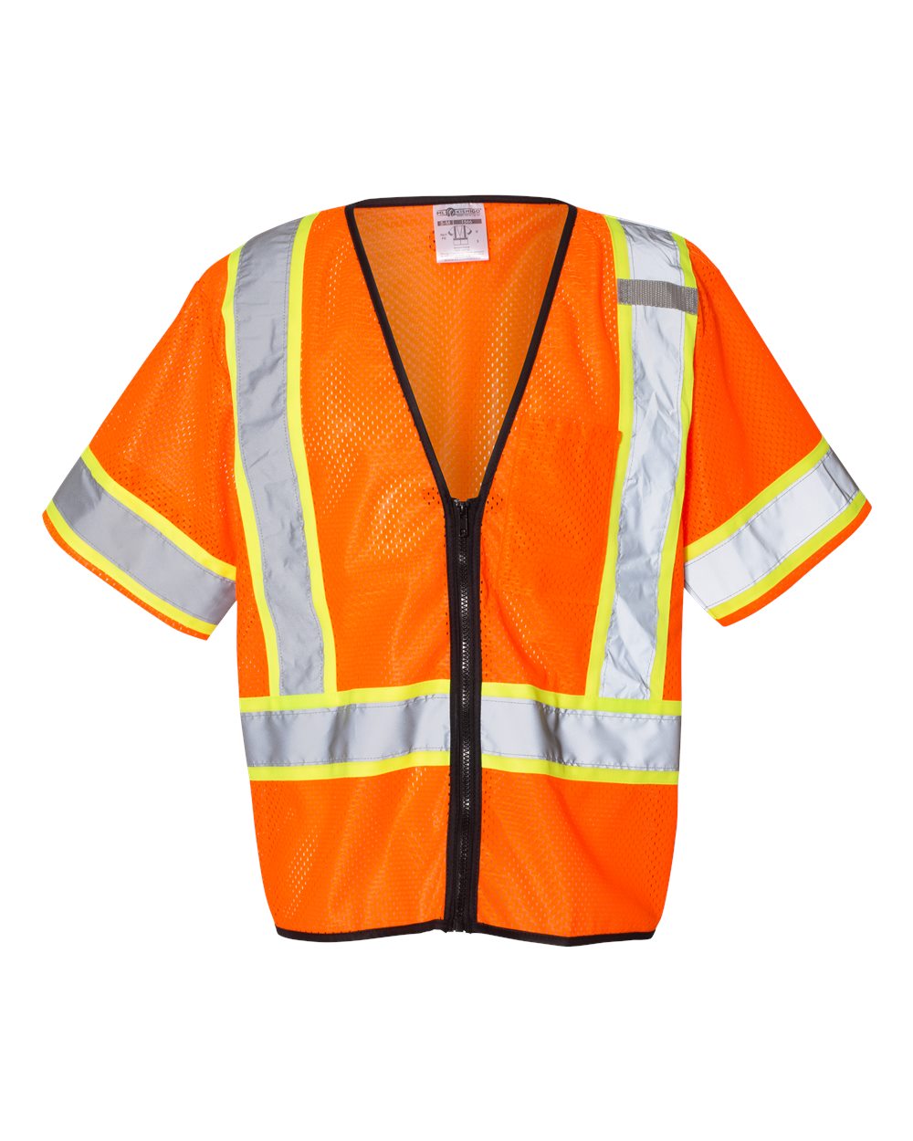 Kishigo Class 3 Type R High-Visibility Mesh Safety Vest – ANSI Compliant, Reflective Stripes, Single Pocket