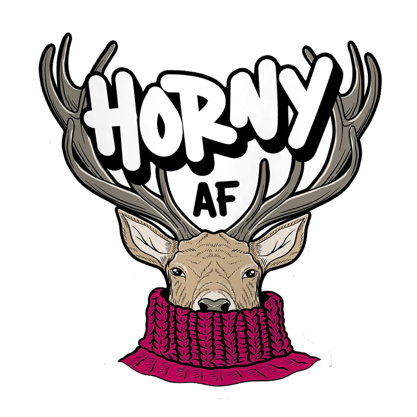 Horny AF - Hard Hat Decal