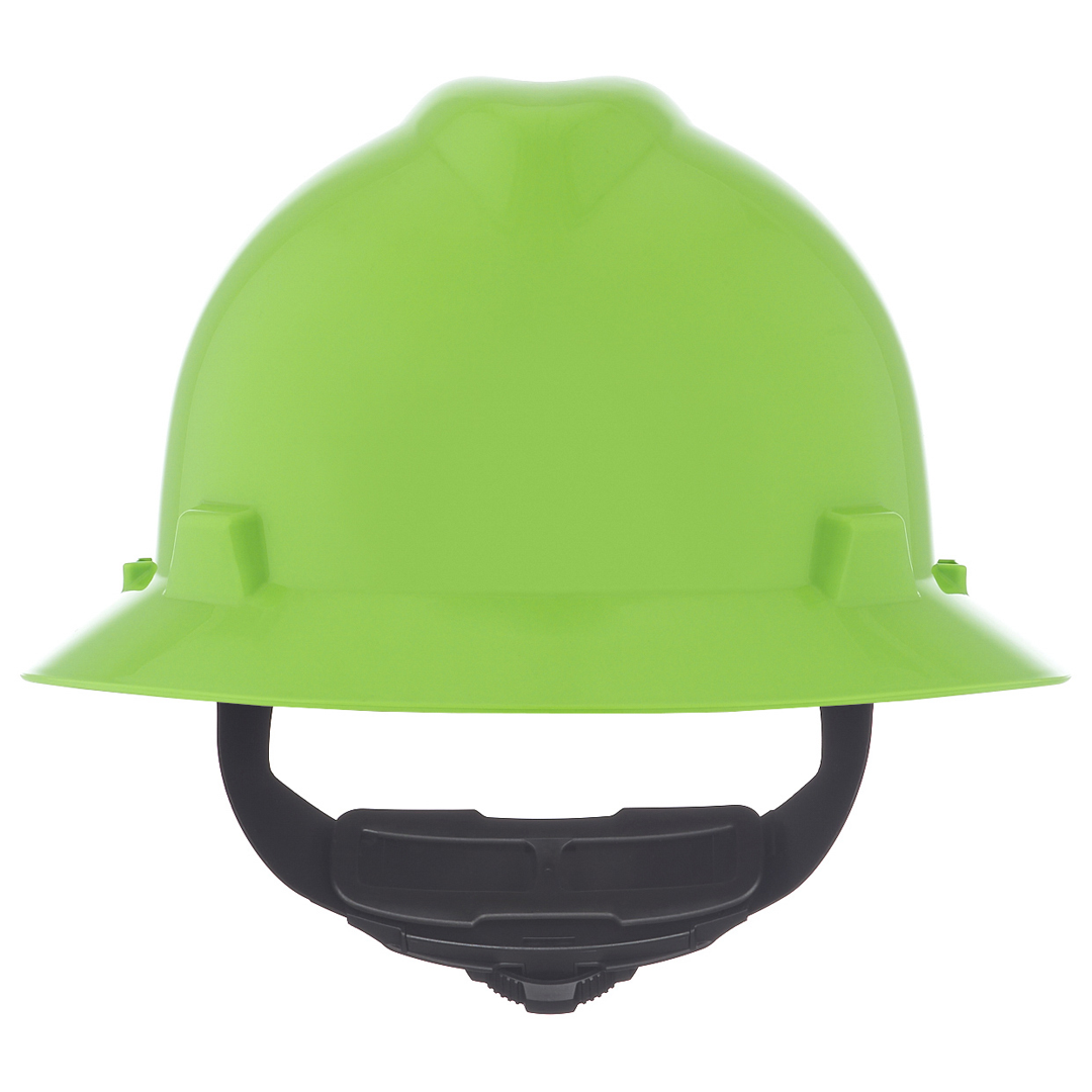 MSA  V-Gard Full Brim Hard Hat - Fas-Trac Suspension Type I, Class E