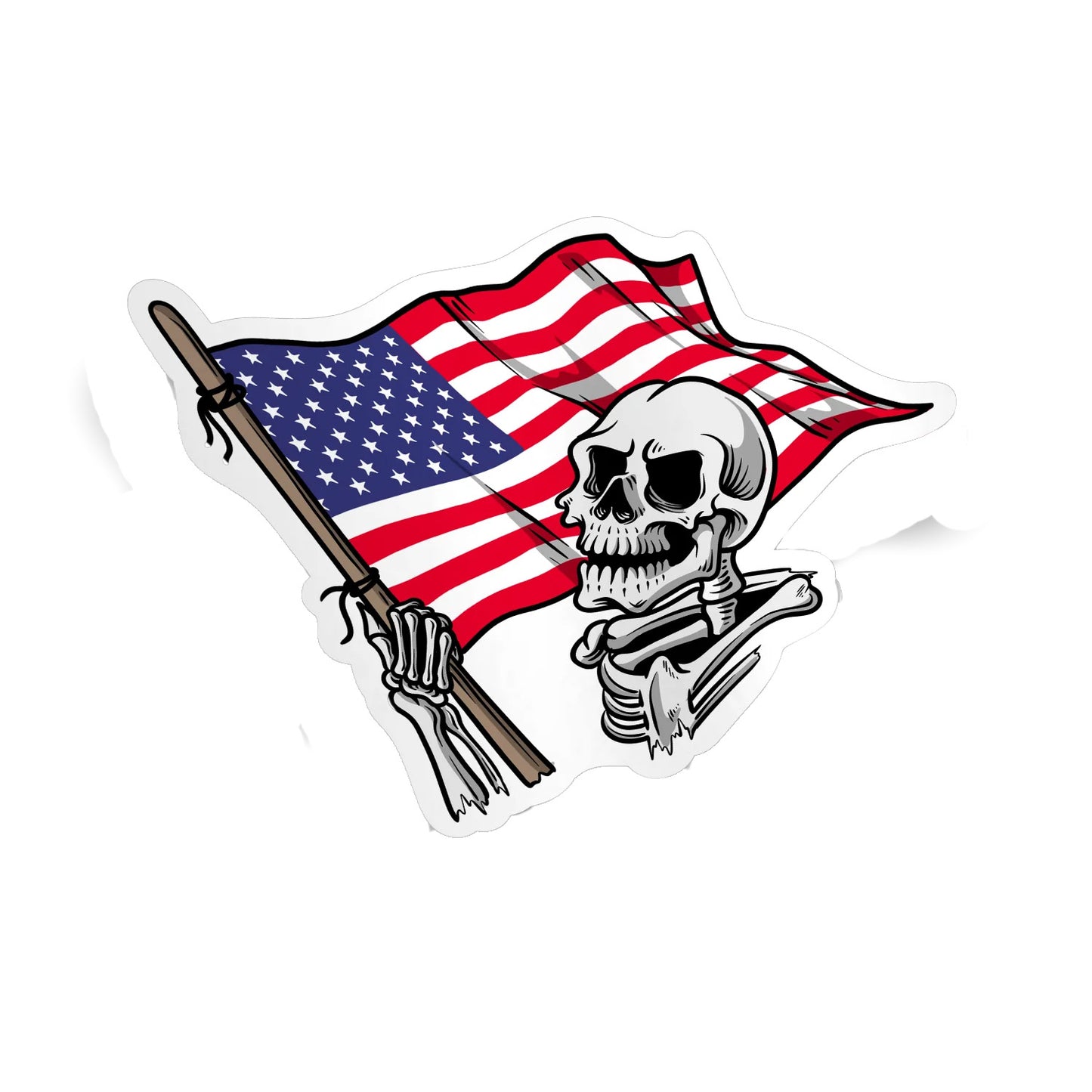 American Skeleton - Hard Hat Decal