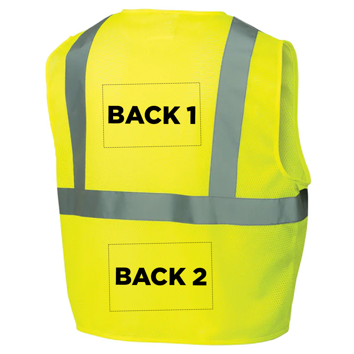 Pyramex RVZ2110 Type R Class 2 Mesh Safety Vest with Pocket - Yellow/Lime