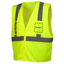 Pyramex RVZ2110CP Type R Class 2 Mesh Custom Safety Vest with Clear Pocket - Yellow/Lime