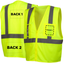 Pyramex RVZ2110CP Type R Class 2 Mesh Custom Safety Vest with Clear Pocket - Yellow/Lime