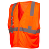 Pyramex RVZ2110CP Type R Class 2 Mesh Custom Safety Vest with Clear Pocket - Yellow/Lime
