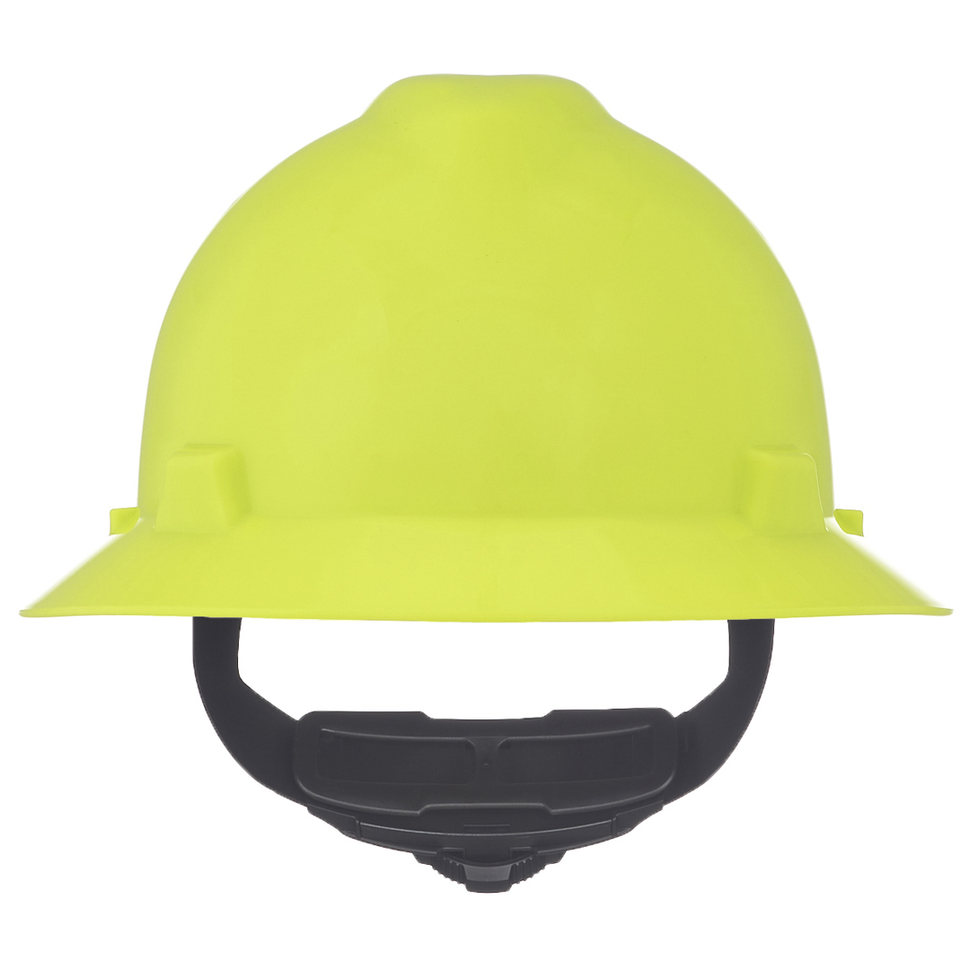 MSA  V-Gard Full Brim Hard Hat - Fas-Trac Suspension Type I, Class E