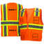 Pyramex RVZ2310 Type R Class 2 Two-Tone Surveyor Custom Safety Vest - Lime/Orange