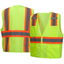 Pyramex RVZ2310 Type R Class 2 Two-Tone Surveyor Custom Safety Vest - Lime/Orange