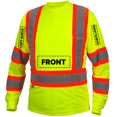 Pyramex RCLTS3110 Type R Custom Class 3 X-Back Two-Tone Long Sleeve Safety Shirt