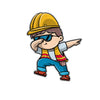 Worker Dab - Hard Hat Decal