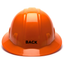 Pyramex SL Series Full Brim Hard Hat 6 pt Ratchet Suspension