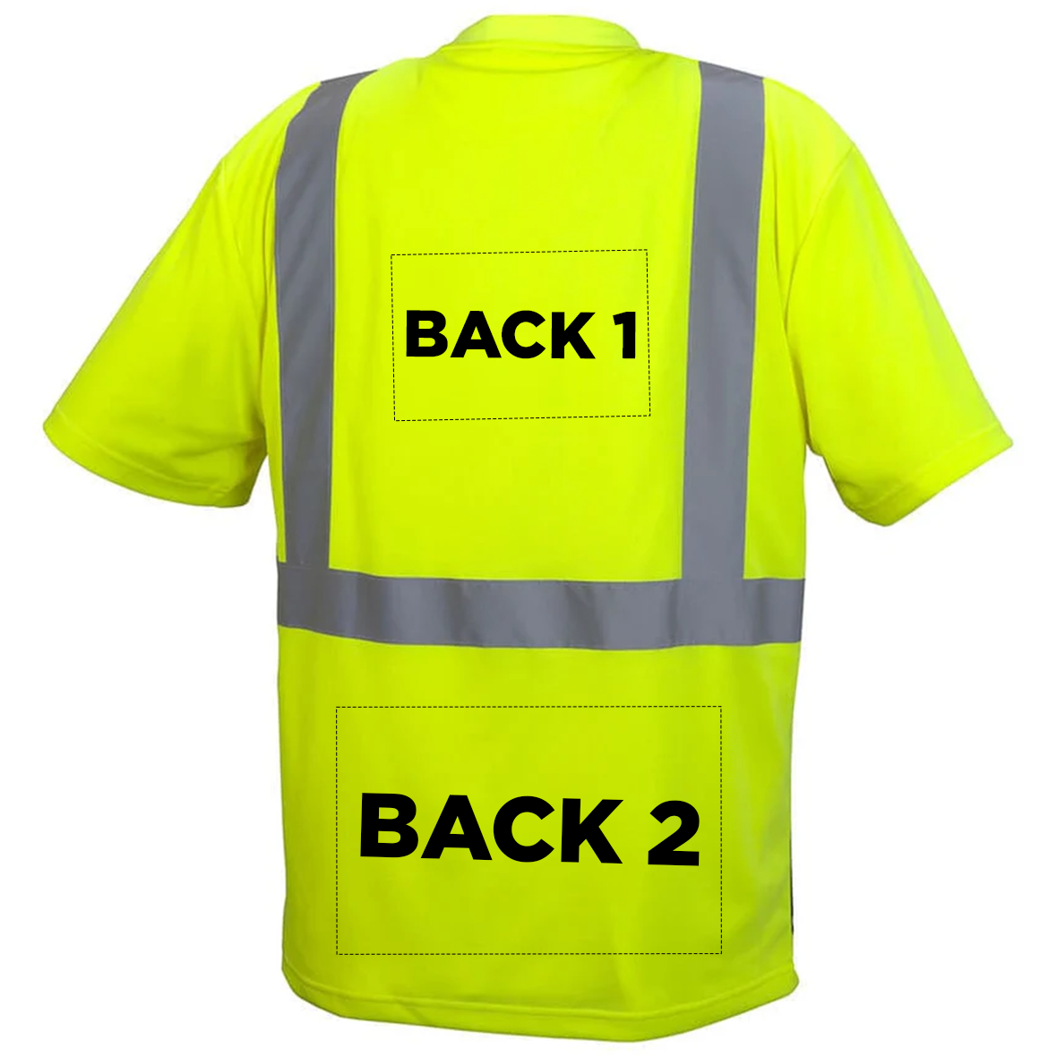 Custom Pyramex RTS2110B Type R Class 2 Black Bottom Safety Shirt - Yellow/Lime