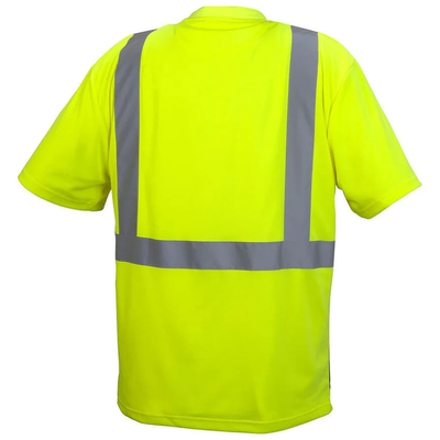 Pyramex RTS2110B Type R Class 2 Black Bottom Safety Shirt - Yellow/Lime