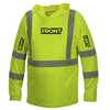Custom Pyramex RLPH110 Type R Class 3 Long Sleeve Pullover Hoodie - Yellow/Lime and Orange