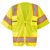 Custom ANSI Class 3 Two-Tone Mesh Surveyor Vest – High-Visibility, Reflective, Zipper, 8 Pockets