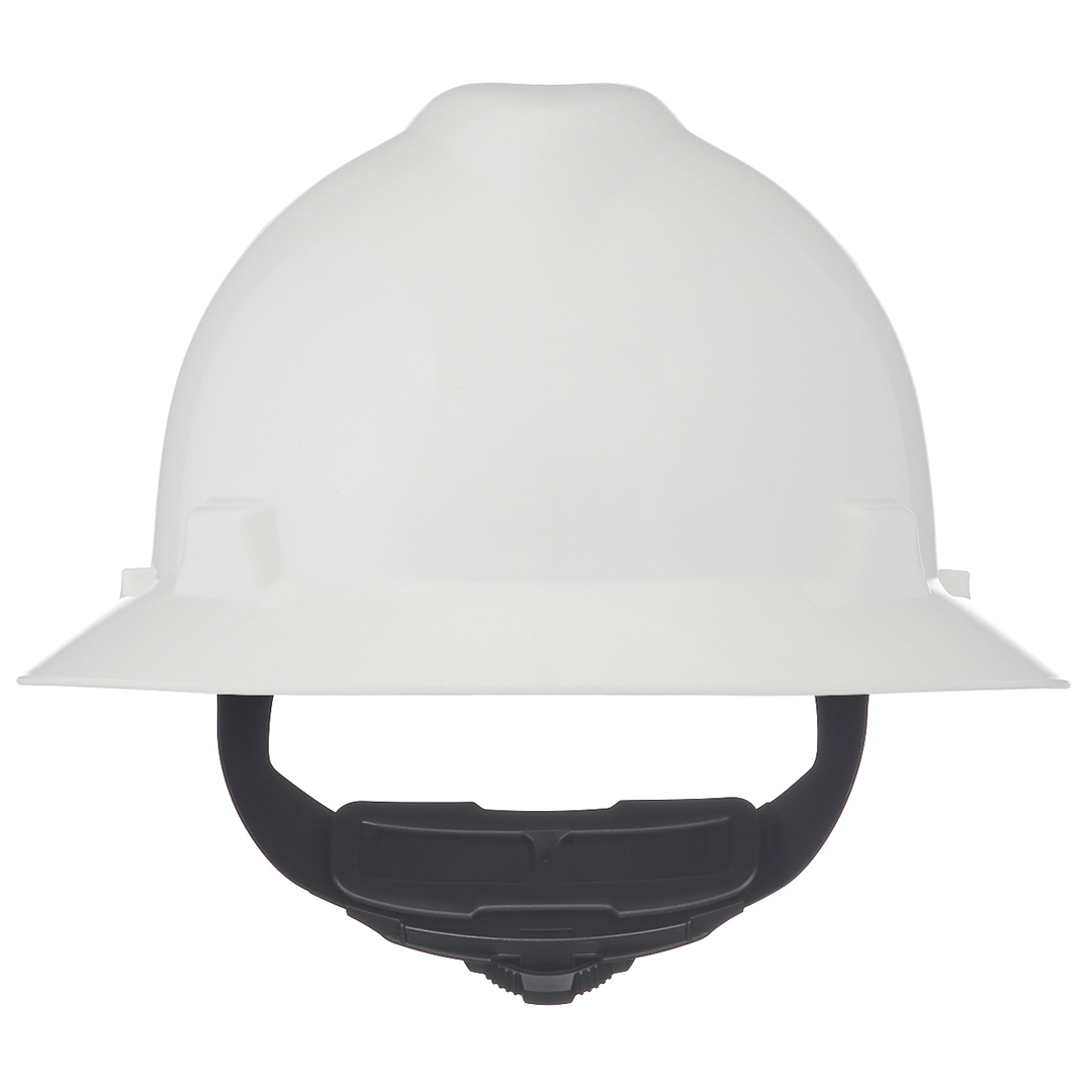 MSA  V-Gard Full Brim Hard Hat - Fas-Trac Suspension Type I, Class E