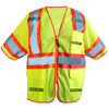 Custom ANSI Class 3 Two-Tone Mesh Safety Vest – High-Visibility, Reflective, 5 Pockets, Zipper