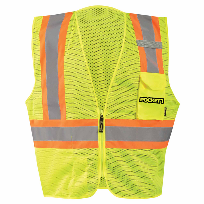 Custom ANSI Class 2, Type R Mesh Safety Vest – Zipper, 3 Pockets ...