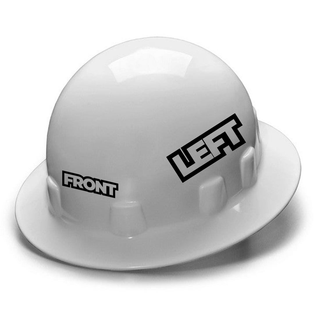 Pyramex SL Series Sleek Shell Custom  Full Brim Hard Hat 4-Point Ratchet Suspension