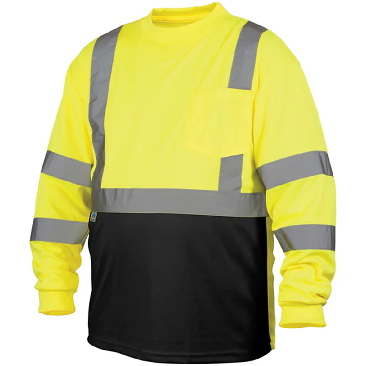 Pyramex RLTS31B Type R Class 3 High-Vis T-Shirt Black Bottom Long Sleeve